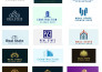 construction business logo creation and real estate design